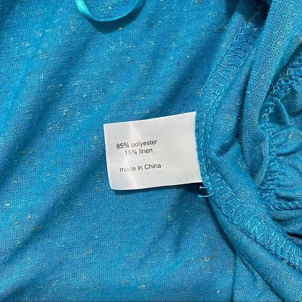 Lane Bryant Off The‎ Shoulder Ruffle Top Blue 26/28 - Picture 9 of 10